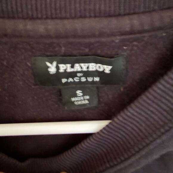 Playboy By Pacsun small Pullover Spellout Sweatshirt EUC - Picture 3 of 3